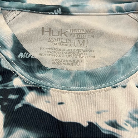 Huk Performance Mens M Mossy Oak Elements Hydro Fishing Shirt Long Sleeve NWOT - Picture 3 of 7